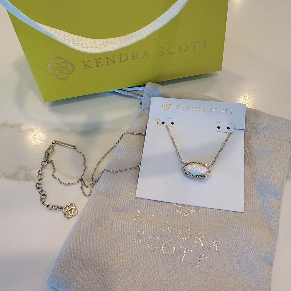 Kendra Scott Eliza Necklace - Opal/Gold